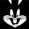 Looney Tunes Bugs Bunny Plain Black and White Wii Remote Controller Skin